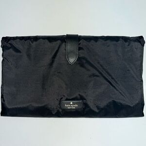 Kate Spade Black Nylon Infant Roll Up Padded Changing Pad w/ Inside Mesh Pockets